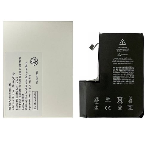 BATTERIA DE GRANDE CAPACITA (4560 mAh) PER APPLE IPHONE 12 PRO MAX 6.7 (DIAGNOSTICABILE BATTERIA NON È NECESSARIA LA SALDATURA CAVO BATTERIA ORIGINALE NESSUN MESSAGGIO "PARTE SCONOSCIUTA") (RICHIEDE AGGIORNAMENTO ALL'ULTIMA VERSIONE)