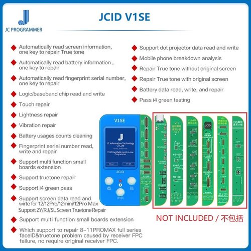 JCID V1SE (WIFI VERSIONE) STRUMENTO?PER RIPARAZIONE VIBRATORE SENSORE LUCE COLORE?PER APPLE IPHONE 7G - X / 11 / 11 PRO / 11 PRO MAX?/ 12 / 12 MINI / 12 PRO / 12 PRO MAX / 13 / 13 MINI / 13 PRO / 13 PRO MAX / 14 / 14 PLUS / 14 PRO / 14 PRO MAX / 15 / 15 PLUS / 15 PRO / 15 PRO MAX / 16 / 16E / 16 PLUS / 16 PRO / 16 PRO MAX / 17 / 17 PRO? /17 PRO MAX / 17 AIR