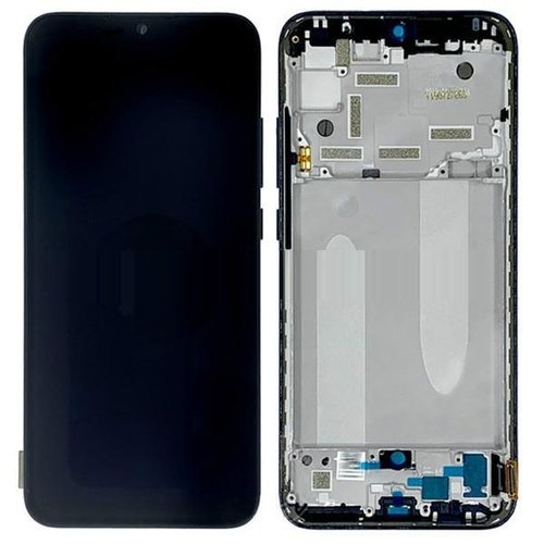 TOUCHSCREEN + DISPLAY OLED DISPLAY COMPLETO + FRAME PER XIAOMI MI A3 / CC9E NERO ORIGINALE(SERVICE PACK)
