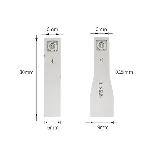 RASCHIETTO PER LATTA / BLADES #4 + #6 2PEZZI PER AMAOE COLTELLO MOBILE DA RIPARAZIONE