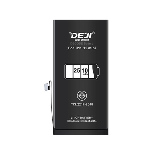 DEJI BATTERIA DE GRANDE CAPACITA (2510 MAH) PER APPLE IPHONE 12 MINI 5.4 (DIAGNOSTICABILE BATTERIA NON È NECESSARIA LA SALDATURA CAVO BATTERIA ORIGINALE NESSUN MESSAGGIO "PARTE SCONOSCIUTA") (RICHIEDE AGGIORNAMENTO ALL'ULTIMA VERSIONE)