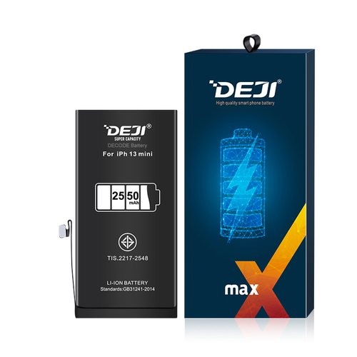 DEJI BATTERIA DE GRANDE CAPACITA (2550 MAH) PER APPLE IPHONE 13 MINI 5.4 (DIAGNOSTICABILE BATTERIA NON È NECESSARIA LA SALDATURA CAVO BATTERIA ORIGINALE NESSUN MESSAGGIO "PARTE SCONOSCIUTA") (RICHIEDE AGGIORNAMENTO ALL'ULTIMA VERSIONE)