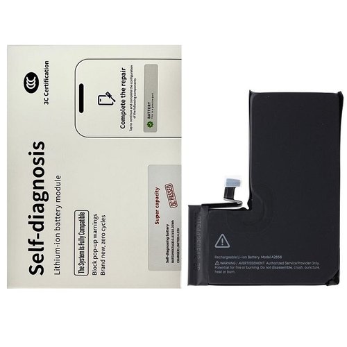 BATTERIA DE GRANDE CAPACITA (3350 mAh) PER APPLE IPHONE 13 PRO 6.1 (BATTERIA DECODIFICABILE GENUINA AUTODIAGNOSTICABILE) (RICHIEDE AGGIORNAMENTO ALL'ULTIMA VERSIONE)