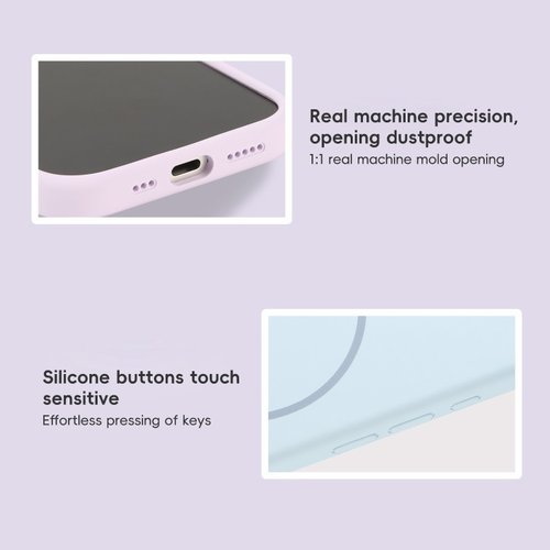 CUSTODIA CELLULARE DI SILICONE LIQUIDO + MAGNETICO PER APPLE IPHONE 15 PRO MAX VIOLA