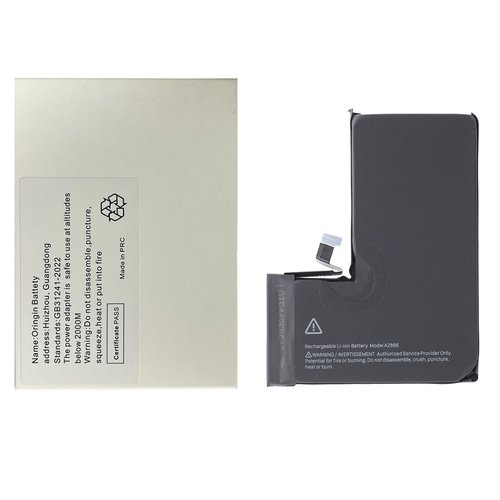 BATTERIA DE GRANDE CAPACITA (3420 mAh) PER APPLE IPHONE 14 PRO 6.1 (DIAGNOSTICABILE BATTERIA NON È NECESSARIA LA SALDATURA CAVO BATTERIA ORIGINALE NESSUN MESSAGGIO "PARTE SCONOSCIUTA") (RICHIEDE AGGIORNAMENTO ALL'ULTIMA VERSIONE)