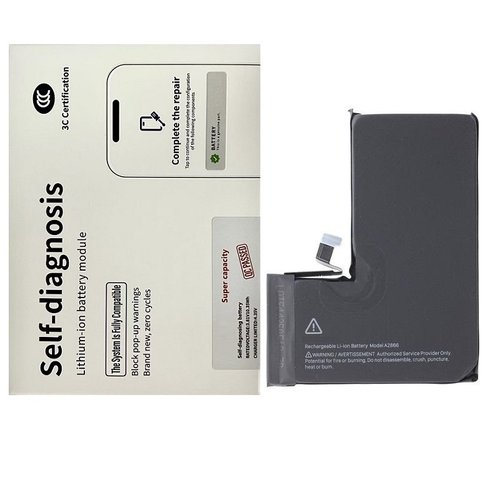 BATTERIA DE GRANDE CAPACITA (3420 mAh) PER APPLE IPHONE 14 PRO 6.1 (BATTERIA DECODIFICABILE GENUINA AUTODIAGNOSTICABILE) (RICHIEDE AGGIORNAMENTO ALL'ULTIMA VERSIONE)