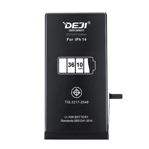 DEJI BATTERIA DE GRANDE CAPACITA (3610 MAH) PER APPLE IPHONE 14 6.1 (DIAGNOSTICABILE BATTERIA NON È NECESSARIA LA SALDATURA CAVO BATTERIA ORIGINALE NESSUN MESSAGGIO "PARTE SCONOSCIUTA") (RICHIEDE AGGIORNAMENTO ALL'ULTIMA VERSIONE)