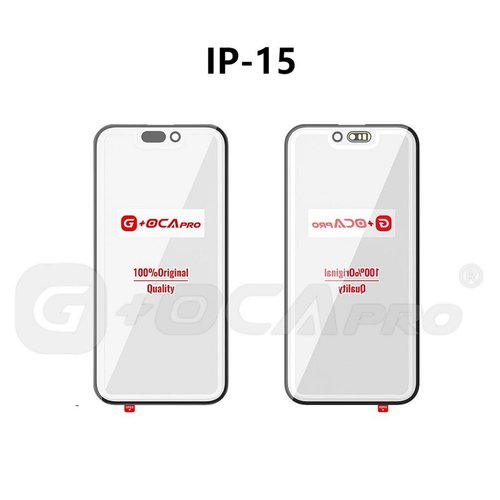 G+ PRO VETRO + OCA PER APPLE IPHONE 15 6.1 NERO