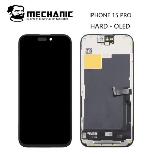 TOUCHSCREEN + DISPLAY OLED DISPLAY COMPLETO PER APPLE IPHONE 15 PRO 6.1 MECHANIC OLED VERSIONE DURA