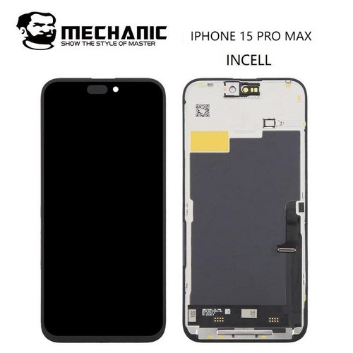 TOUCHSCREEN + DISPLAY LCD DISPLAY COMPLETO PER APPLE IPHONE 15 PRO MAX 6.7 MECHANIC INCELL (FREQUENZA DI AGGIORNAMENTO: 120HZ)