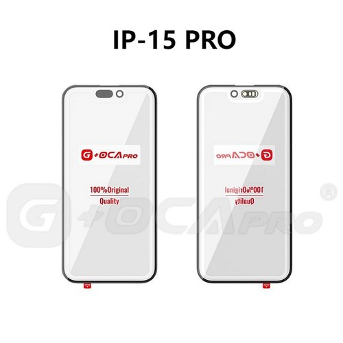 G+ PRO VETRO + OCA PER APPLE IPHONE 15 PRO 6.1 NERO