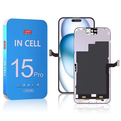 TOUCHSCREEN + DISPLAY LCD DISPLAY COMPLETO PER APPLE IPHONE 15 PRO 6.1 INCELL ZY FHD 1080P (FREQUENZA DI AGGIORNAMENTO: 120HZ)