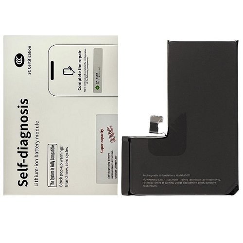 BATTERIA DE GRANDE CAPACITA (3450 mAh) PER APPLE IPHONE 15 PRO 6.1 (BATTERIA DECODIFICABILE GENUINA AUTODIAGNOSTICABILE) (RICHIEDE AGGIORNAMENTO ALL'ULTIMA VERSIONE)