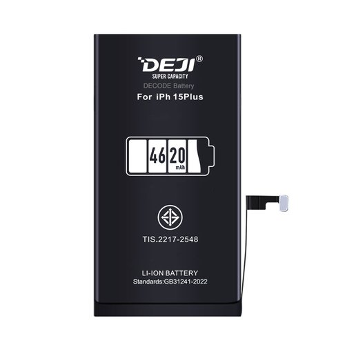 DEJI BATTERIA DE GRANDE CAPACITA (4620 MAH) PER APPLE IPHONE 15 PLUS 6.7 (DIAGNOSTICABILE BATTERIA NON È NECESSARIA LA SALDATURA CAVO BATTERIA ORIGINALE NESSUN MESSAGGIO "PARTE SCONOSCIUTA") (RICHIEDE AGGIORNAMENTO ALL'ULTIMA VERSIONE)