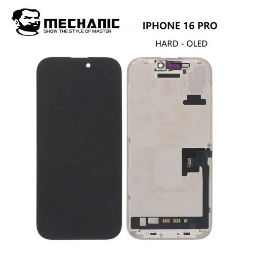 TOUCHSCREEN + DISPLAY OLED DISPLAY COMPLETO PER APPLE IPHONE 16 PRO 6.3 MECHANIC OLED VERSIONE DURA