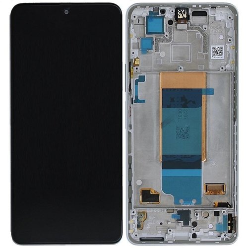 TOUCHSCREEN + DISPLAY LCD DISPLAY COMPLETO + FRAME PER XIAOMI POCO F4 (22021211RG 22021211RI) BIANCO ORIGINALE (SERVICE PACK)