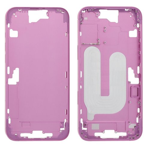 COVER CENTRALE A PER APPLE IPHONE 16 PLUS 6.7 ROSA OEM (SENZA PULSANTE DELLA FOTOCAMERA + CAVO)