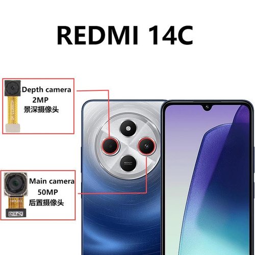 CAMERA PROFONDITA 2MP PER XIAOMI REDMI 14C (2411DRN47C 2409BRN2CY) / POCO C75 (2410FPCC5G) ORIGINALE