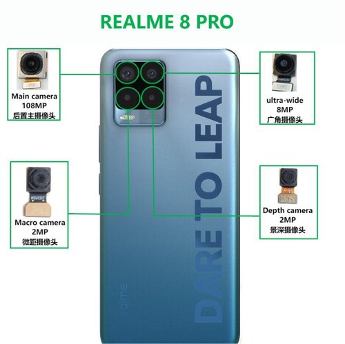 ANGOLO AMPIO CAMERA POSTERIORE PICCOLO 8MP PER REALME 8 PRO (RMX3081)