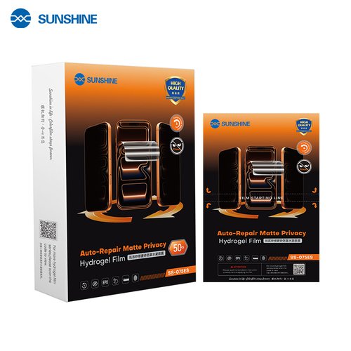 SUNSHINE SS-075ES PELLICOLA IDROGEL RESISTENTE ALLA PRESSIONE RIPARABILE RAPIDAMENTE SATINATA E CHE PROTEGGE LA PRIVACY 50PCS (HD 0.1MM) 7.0 INCH UNIVERSAL FOR SUNSHINE SS-890C / Y22 ULTRA INTELLIGENT CUTTING MACHINE