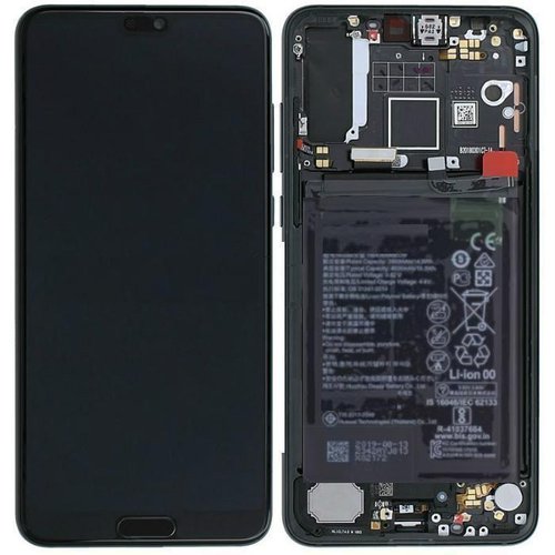 DISPLAY LCD + TOUCHSCREEN DISPLAY COMPLETO + FRAME PER HUAWEI P20 PRO CLT-L29 NERO ORIGINALE