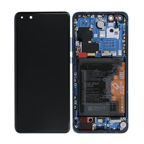 DISPLAY LCD + TOUCHSCREEN DISPLAY COMPLETO + FRAME PER HUAWEI P40 PRO ELS-NX9 ELS-N04 BLU ORIGINALE