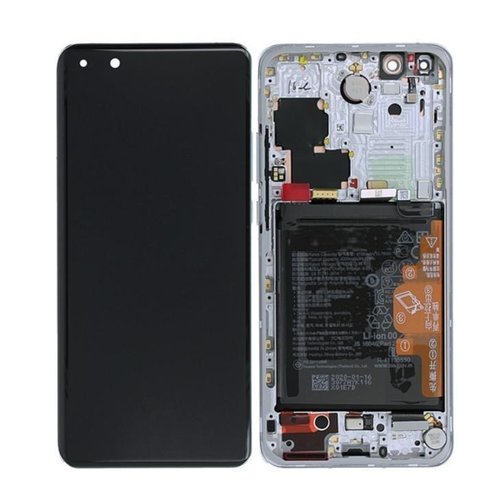 DISPLAY LCD + TOUCHSCREEN DISPLAY COMPLETO + FRAME PER HUAWEI P40 PRO ELS-NX9 ELS-N04 BIANCO ORIGINALE