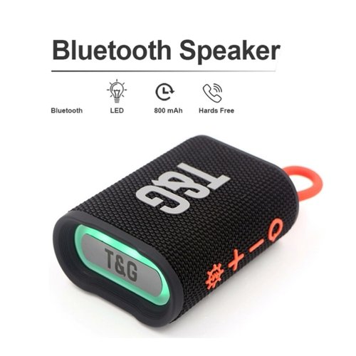 T&amp;G TG396 ALTOPARLANTE BLUETOOTH SENZA FILI NERO (IPX7 IMPERMEABILE)