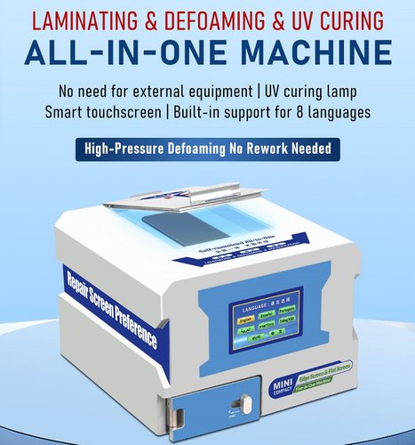 (Prenotazione) YYD V6 MINI MACCHINA TUTTO IN UNO PER LAMINAZIONE DESCHIUMA E POLIMERIZZAZIONE DI SCHERMI CURVI INTELLIGENTI DA 9 POLLICI PER PIATTI DI TABLET / TELEFONI