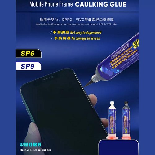 MECHANIC SP6 COLLA PER ADESIVO PER CORNICI DI CELLULARI NERO