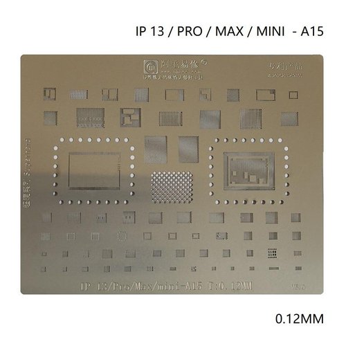 AMAOE IP 13 / PRO / MAX / MINI / A15 STAMPO METALLICO DEGLI IC PER APPLE IPHONE 13 / 13 PRO / 13 PRO MAX / 13 MINI / A15 0.12MM