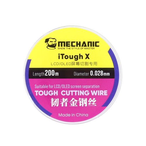 MECHANIC FILO METALLICO PER SEPARARE TOUCHSCREEN CELLULARE 0.028mm 200m