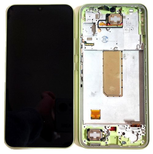 TOUCHSCREEN + DISPLAY LCD DISPLAY COMPLETO + FRAME PER SAMSUNG GALAXY A34 5G A346B VERDE ORIGINALE (SERVICE PACK)