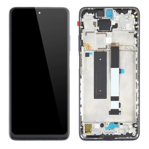 TOUCHSCREEN + DISPLAY LCD DISPLAY COMPLETO + FRAME PER XIAOMI REDMI NOTE 9 PRO 5G / MI 10T LITE 5G (M2007J17G) BLU ORIGINALE (SERVICE PACK)