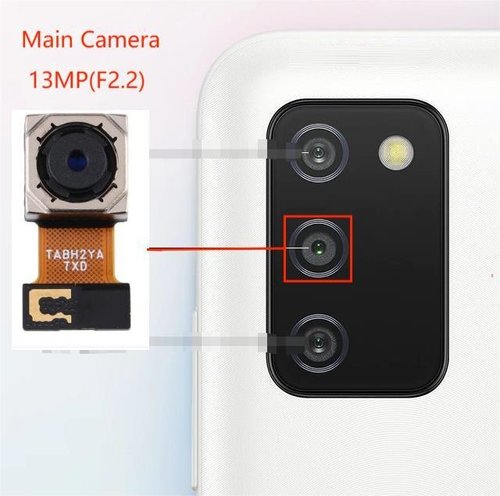 CAMERA POSTERIORE 13MP PER SAMSUNG GALAXY A03s A037G ORIGINALE