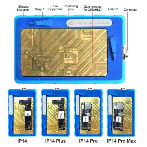 SUNSHINE SS-T12A-N14 STAMPO SCHEDA MADRE PER APPLE IPHONE 14 / IPHONE 14 PLUS / IPHONE 14 PRO / IPHONE 14 PRO MAX