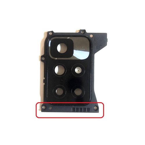 SUPPORTO CAMERA PER XIAOMI REDMI 10 (21061119AG 21061119DG 21061119AL) NERO (OGGETTO REALE COME DA FOTO)