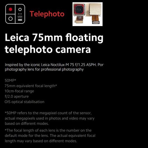CAMERA TELEOBIETTIV 50MP PER XIAOMI 13 PRO (2210132G 2210132C)