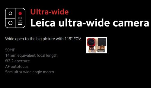 ANGOLO AMPIO CAMERA POSTERIORE PICCOLO 50MP PER XIAOMI 13 PRO (2210132G 2210132C) ORIGINALE