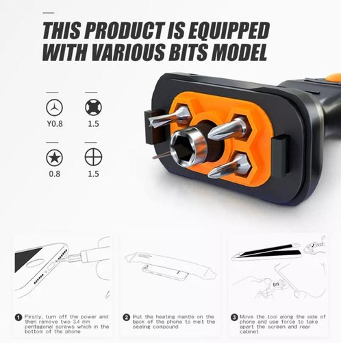 JAKEMY JM-OP17 9 IN 1 SET DI CACCIAVITI DI PRECISIONE / APERTURA (ROTELLA DI SCORRIMENTO)