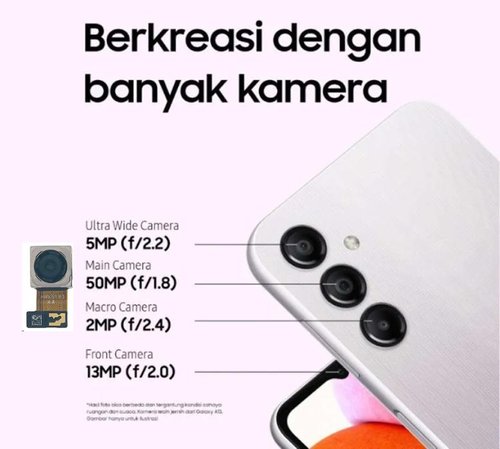 CAMERA POSTERIORE 50MP PER SAMSUNG GALAXY A14 A145R ORIGINALE