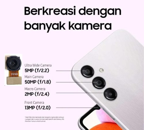 ANGOLO AMPIO CAMERA POSTERIORE PICCOLO 5MP PER SAMSUNG GALAXY A14 A145R ORIGINALE