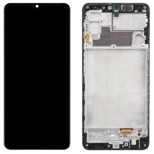TOUCHSCREEN + DISPLAY LCD DISPLAY COMPLETO + FRAME PER SAMSUNG GALAXY F22 E225F / M22 M225 NERO ORIGINALE (SERVICE PACK)