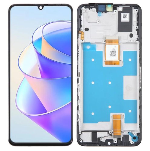 DISPLAY LCD + TOUCHSCREEN DISPLAY COMPLETO + FRAME PER HONOR X7A (RKY-LX2) NERO ORIGINALE