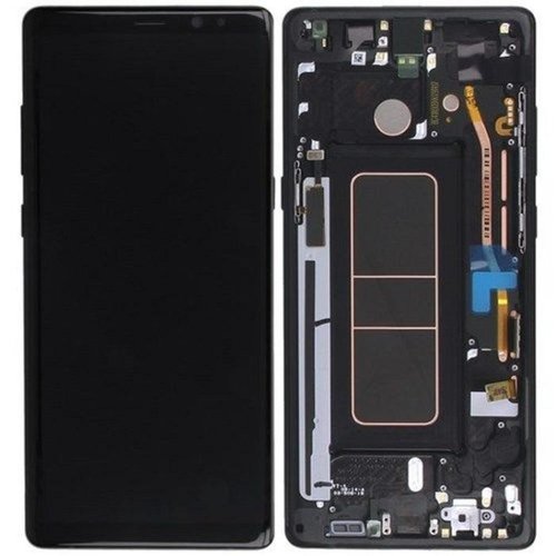 TOUCHSCREEN + DISPLAY LCD DISPLAY COMPLETO + FRAME PER SAMSUNG GALAXY NOTE8 N950F NERO ORIGINALE (SERVICE PACK)