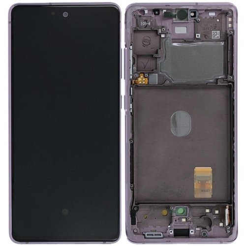 DISPLAY LCD + TOUCHSCREEN DISPLAY COMPLETO + FRAME PER SAMSUNG GALAXY S20 FE / S20 LITE G780F ROSA / VIOLET ORIGINALE (SERVICE PACK)