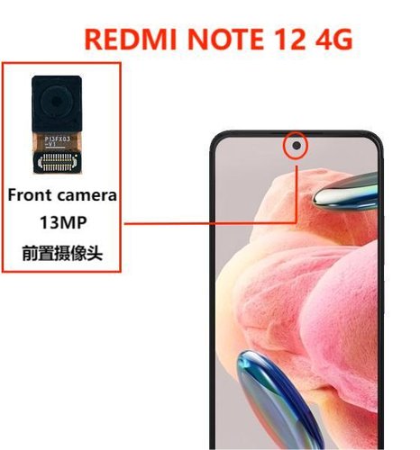 CAMERA ANTERIORE 13MP PER XIAOMI REDMI NOTE 12 4G (23021RAAEG 23021RAA2Y 23027RAD4I 23028RA60L) ORIGINALE