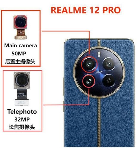 CAMERA TELEOBIETTIV 32MP PER REALME 12 PRO 5G (RMX3842)