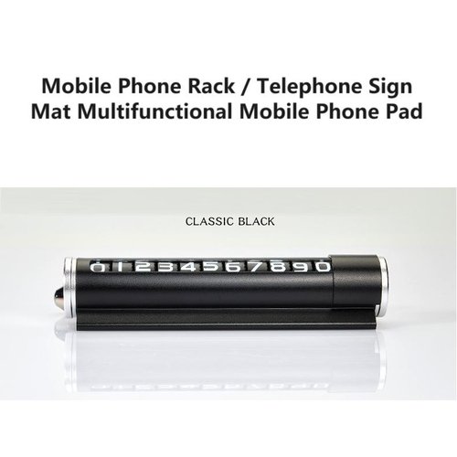 TH-072A TARGA DI PARCHEGGIO MULTIFUNZIONE / PORTA CELLULARE AUTO / ROMPI VETRO?14*5.5CM