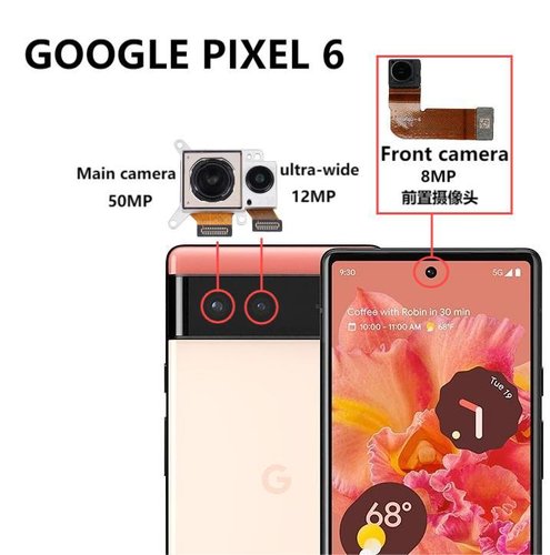CAMERA ANTERIORE 8MP PER GOOGLE PIXEL 6 (GB7N6 G9S9B16 G9S9B GR1YH) ORIGINALE